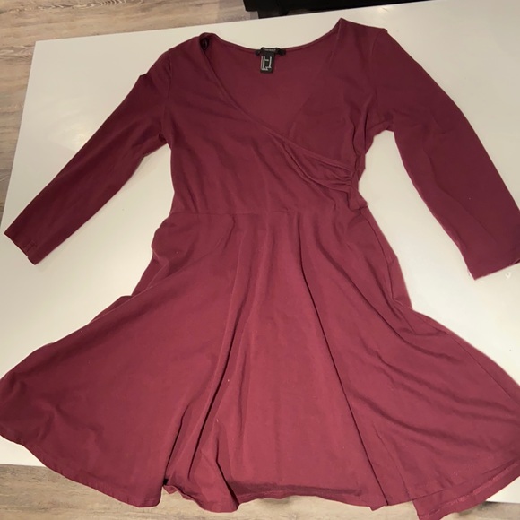 Forever 21 Burgundy Dress - Picture 1 of 3
